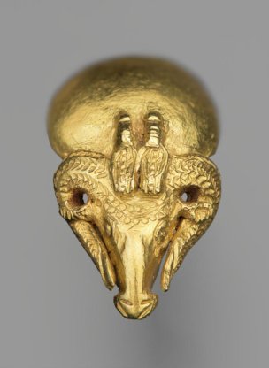 Ram’s-Head Earring, Nubian, 550–500 BC. Gold. Museum of Fine Arts, Boston. Harvard University-Boston Museum of Fine Arts Expedition. Photograph © Museum of Fine Arts, Boston