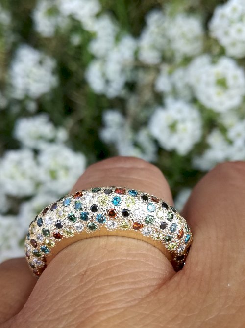 Rainbow Diamonds Ring