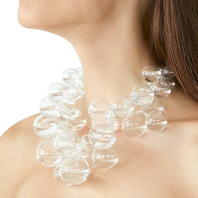 Water gems statement necklace