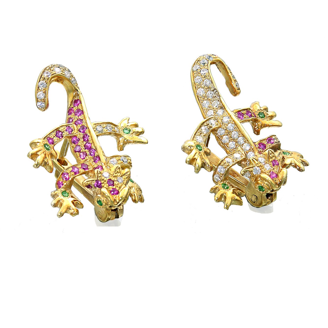 Iguanas Diamonds Earring-Rubi Earrings-Emeald Earrings-Sigal
