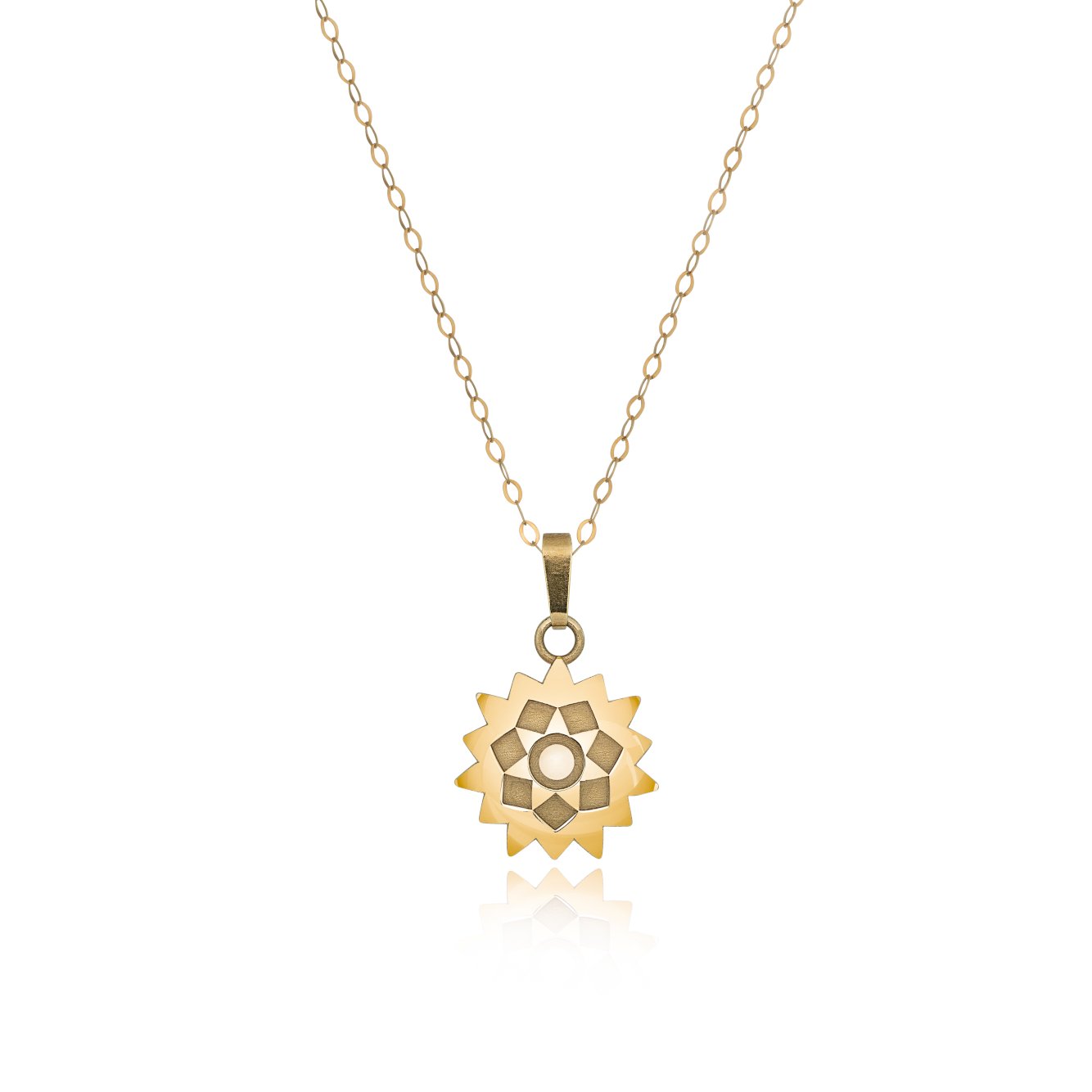 Starburst Necklace - Small - Solid Yellow Gold
