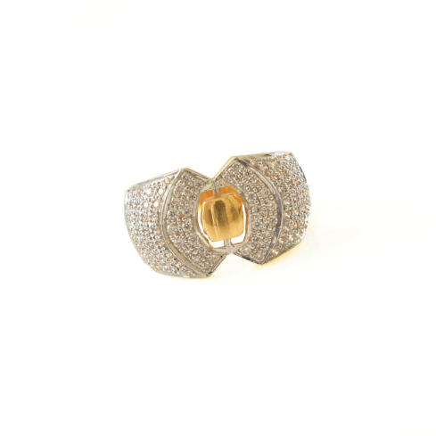 22k Gold & Diamond Cluster Ring