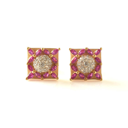 Ruby Gold Studs