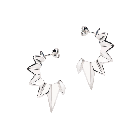 fracture-silver-hoop-earrings