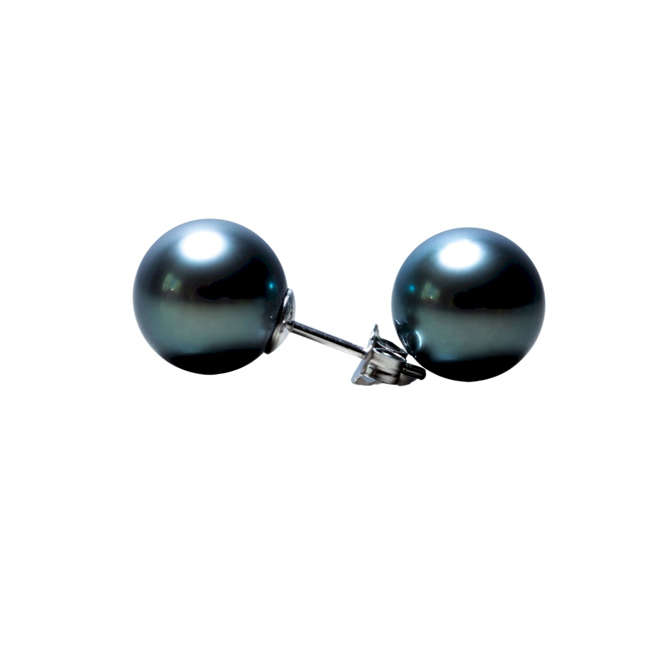 Nymphea Collection Blue Tahitian Pearl Earrings